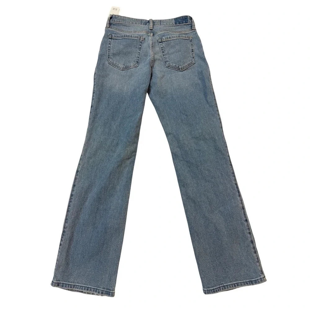 Hollister Relaxed Straight Jeans Womens 00R Blue NEW Distressed Low Rise